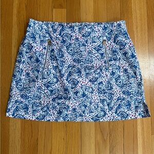 Lilly Pulitzer Blue, White & Pink Printed Mini Skirt